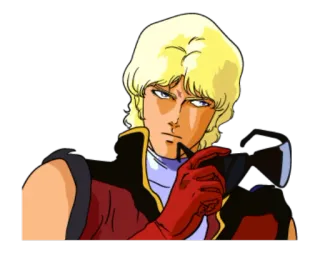 😎 Char Aznable Mobile Suit Gundam Аниме, Персонаж, Пилот, Солдат, Злодей telegram sticker