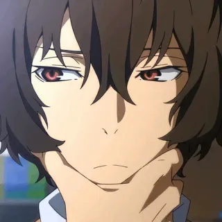 ⛓ Osamu Dazai Bungo Stray Dogs Anime, Dazai, Osamu Dazai, Bungo Stray Dogs, Charakter, Porträt, Anime Charakter whatsapp sticker