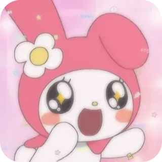 ❤ My Melody My Melody, Sanrio, lindo, kawaii, dibujos animados, rosa telegram sticker
