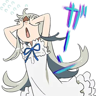 😱 が anime, exasperado, dibujos animados, angustiado telegram sticker