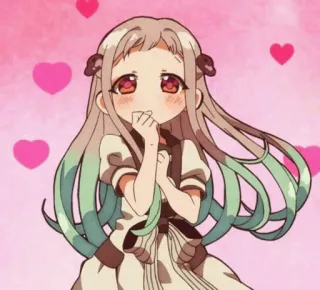 🌞 Nene Yashiro Toilet-bound Hanako-kun Аниме, Милый, Каваий, Аниме девушка, Фанатское творчество, Нэнэ Ясиро, Туалетный мальчик Ханако telegram sticker