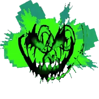🤩 Monster, Gesicht, Grün, Gruselig, Spukhaft, Horror telegram sticker