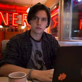 🍁 Jughead Jones Riverdale Jughead, Riverdale, drama adolescente, Cole Sprouse, série de TV, personagem telegram sticker