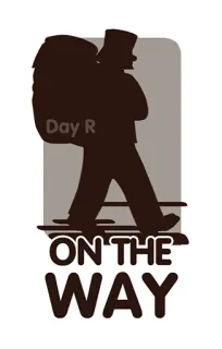 🚶‍♀️ Day R
ON THE
WAY Rucksack, Person, Silhouette, Unterwegs, Reisen, Gehen telegram sticker