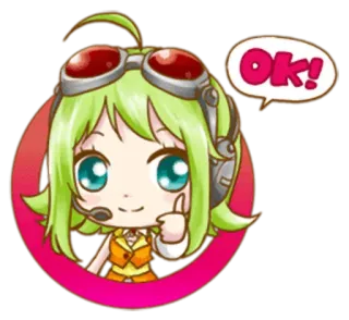 👌 OK! Anime, Chica, Ok, Pulgar arriba, Sticker whatsapp sticker