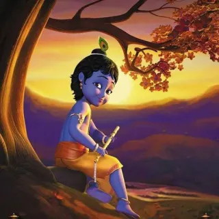 😇 Krishna Hinduism, Indian mythology, deity, flute, spiritual, God, religion telegram sticker