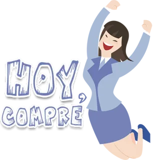😁 HOY COMPRE shopping, comprare, oggi, donna, cartoni animati, felice telegram sticker