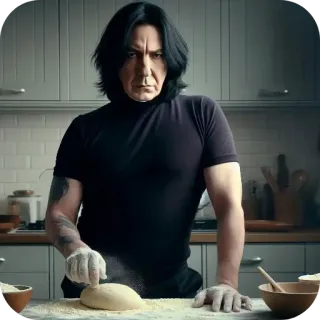 🍽 Severus Snape Harry Potter baking, kitchen, chef, harry potter, snape telegram sticker