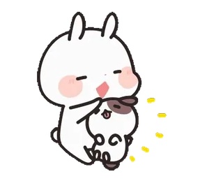 🐶 cute, cartoon, bunny, animal, pet, funny telegram sticker