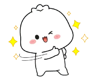 👍 Cartoon, Figur, Süß, Illustration, Zwinkernd, Daumen hoch telegram sticker