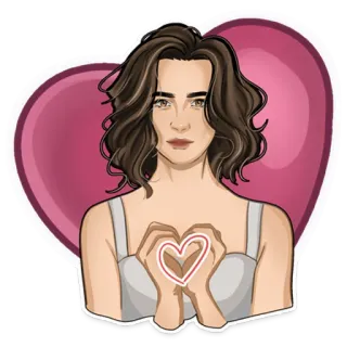 ❤️ woman, heart, love, portrait, valentine telegram sticker