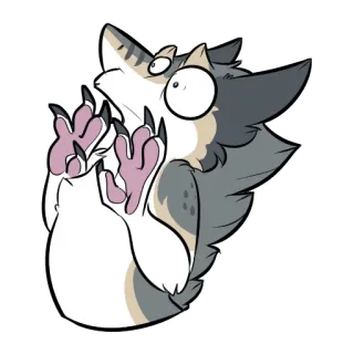 🤔 cat, animal, cartoon, funny, cute, sticker telegram sticker