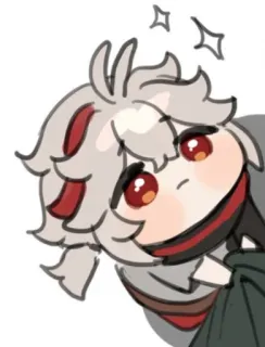 🏖 Kaedehara Kazuha Genshin Impact anime, video game, fanart, kawaii, cute, genshin impact telegram sticker