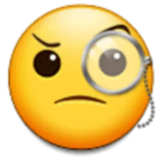 🧐 emoji, monocle, thinking, expression, face telegram sticker