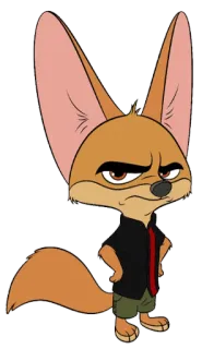 😕 Finnick Zootopia Finnick, Zootopia, fox, cartoon, animated, character telegram sticker
