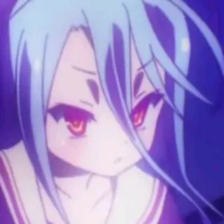 😠 Shiro No Game No Life Anime, Manga, Cô gái, Shiro, No Game No Life, Nhân vật whatsapp sticker