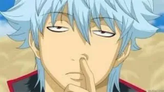 😕 Sakata Gintoki Gintama anime, funny, comedy, character, Gintama, Sakata Gintoki telegram sticker
