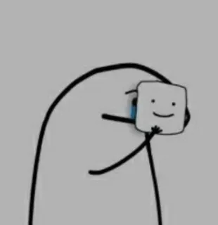 📈 boneco palito, desenho animado, simples, minimalista, marshmallow telegram sticker