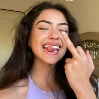 😡 dedo do meio, rude, gesto, menina, ofensivo telegram sticker