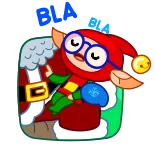 🤓 elfo, natale, vacanze, inverno, cartoni animati, festivo, carino telegram sticker