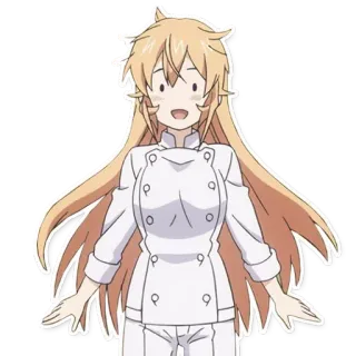 😳 anime, chef, cooking, character, food telegram sticker