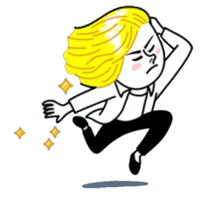 😔 漫画, キャラクター, 表情, 態度 telegram sticker