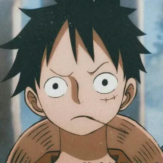 🤨 Monkey D. Luffy One Piece Anime, One Piece, Ruffy, Monkey D. Ruffy, Cartoon telegram sticker