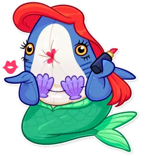 Blahaj whatsapp stickers