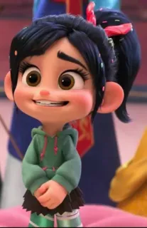 🦋 Vanellope von Schweetz Wreck-It Ralph cartoon, disney, wreck-it ralph, vanellope, character whatsapp sticker