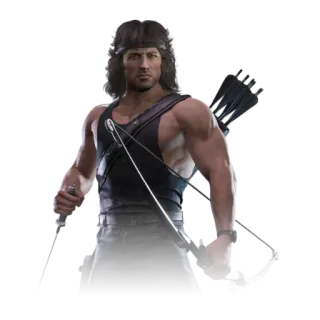 🏹 Rambo Ação, Filme, Soldado, Arma, Arco, Faca whatsapp sticker