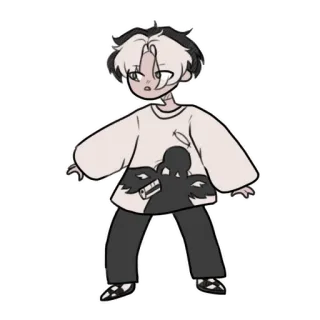 😠 Anime, Dibujos animados, Personaje, Arte digital, Ilustración, Dibujo whatsapp sticker