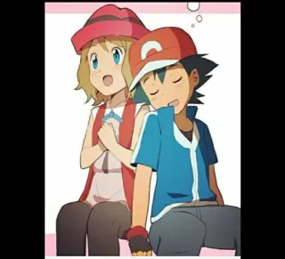 😴 Ash Ketchum Pokemon Покемон, Эш Кетчум, Аниме, Серена whatsapp sticker