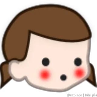 😳 @replace | kik: pls carino, ragazza, cartoni animati telegram sticker