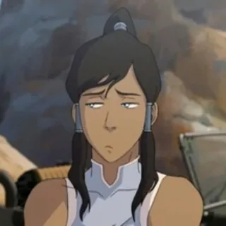 😒 Korra The Legend of Korra Avatar, Korra, La Légende de Korra, Dessin animé, Nickelodeon, Personnage telegram sticker