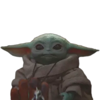 🥺 Grogu The Mandalorian Grogu, Baby Yoda, The Mandalorian, Star Wars, imut, Disney, anak, alien telegram sticker