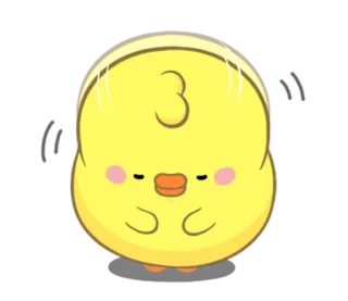 😣 卡通, 黄色小鸡, 伤心, 震惊, 可爱, 动物, 小鸡, 表情符号 telegram sticker