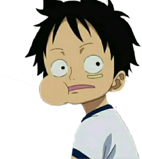 😶 Monkey D. Luffy One Piece anime, cartoon, boy, funny, one piece, luffy whatsapp sticker