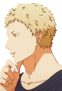 🤔 Anime, Pria, Karakter, Ilustrasi, Potret telegram sticker