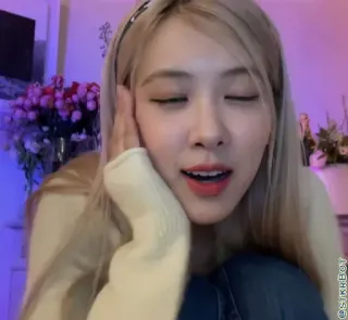 🐿 Rosé K-POP, 歌手, 有名人, 女性, ポートレート, 音楽, アーティスト telegram sticker