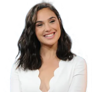 😁 Gal Gadot actriz, celebridad, mujer, retrato, sonrisa telegram sticker