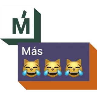 😹 Más Emoji gatto, Spagnolo, Ridere, Umorismo telegram sticker