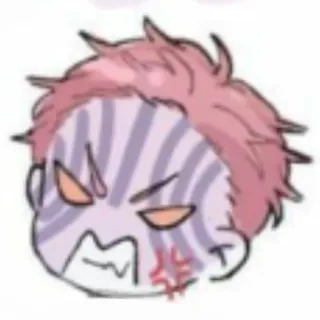 🤬 Akaza Demon Slayer Аниме, Демон, Злой, Фанатское творчество, Чиби telegram sticker
