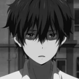 🕸 Anime, Menino, Cansado, Mangá, Triste telegram sticker