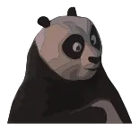 😳 panda, animal, cute, sticker telegram sticker