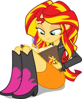 😌 Sunset Shimmer My Little Pony: Equestria Girls 漫画, アニメ, エクエストリア・ガールズ, サンセットシマー whatsapp sticker