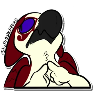 😇 STUPIDSHEPHERD птица, существо, персонаж, искусство, рисунок telegram sticker