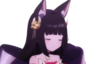 😶 anime, fox girl, kemonomimi, cute, woman, ears whatsapp sticker