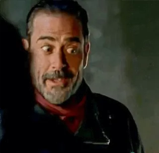 😳 Negan The Walking Dead ниган, ходячие мертвецы, amc, телешоу, персонаж, актер whatsapp sticker