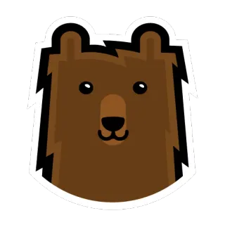 😀 ours, animal, mignon, dessin animé, faune whatsapp sticker