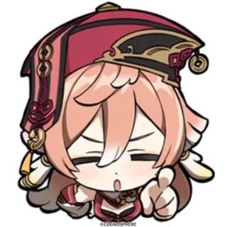😑 Yanfei Genshin Impact Anime, Yanfei, Genshin Impact, Postać, Gra wideo telegram sticker